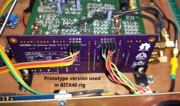 Prototype version of the UDVBM used in a BITX40 rig